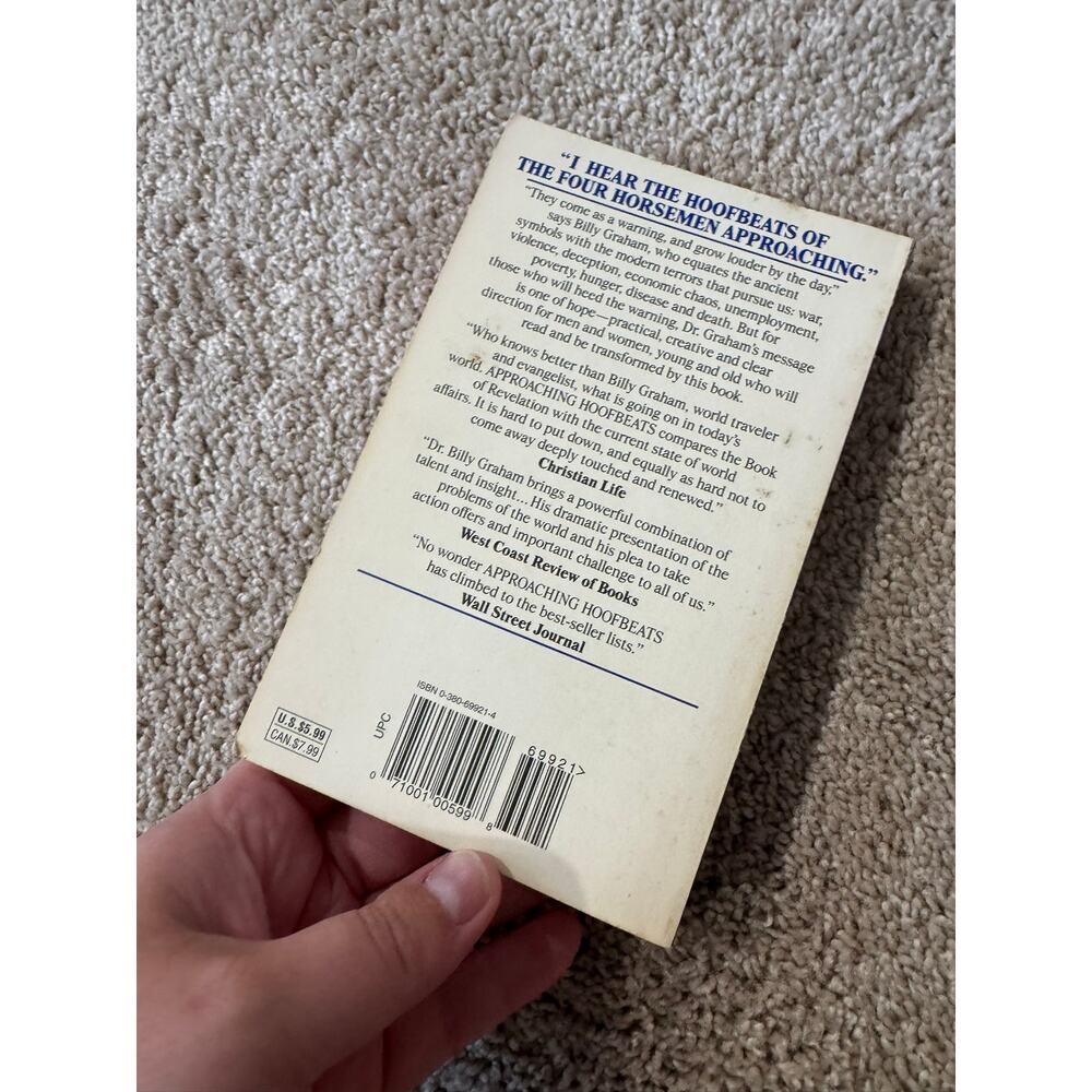 Approaching Hoofbeats The Four Horsemen of the Apocalypse by Billy Graham Book - Picture 3 of 8